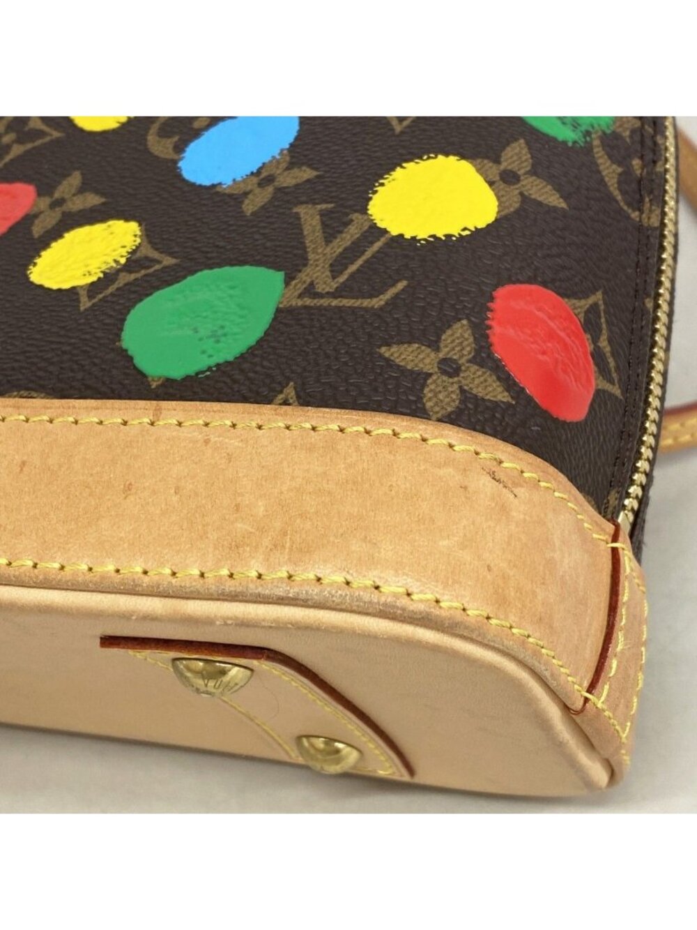 Louis Vuitton Handbag Monogram Alma BB Brown Multicolor 2-Way Bag Yayoi Kusama - Picture 6 of 10